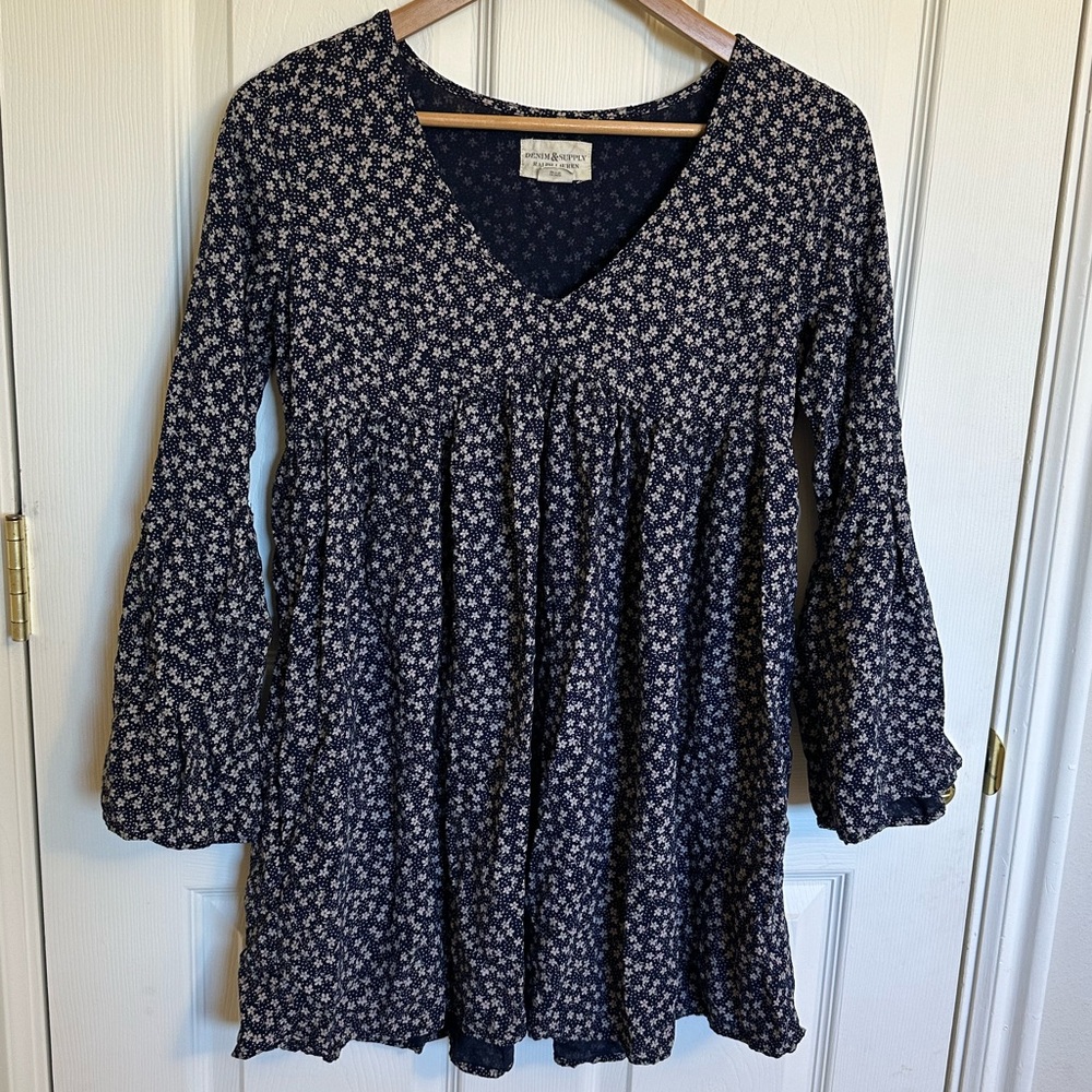 Ralph Lauren Denim& Supply Navy Floral Top Small